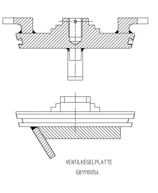 G81110054 BV Serseg EBA 152 Ventilkegelplatte KZ