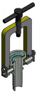 G81550008 Dampfanschlussbügel mit Standardtülle 3D