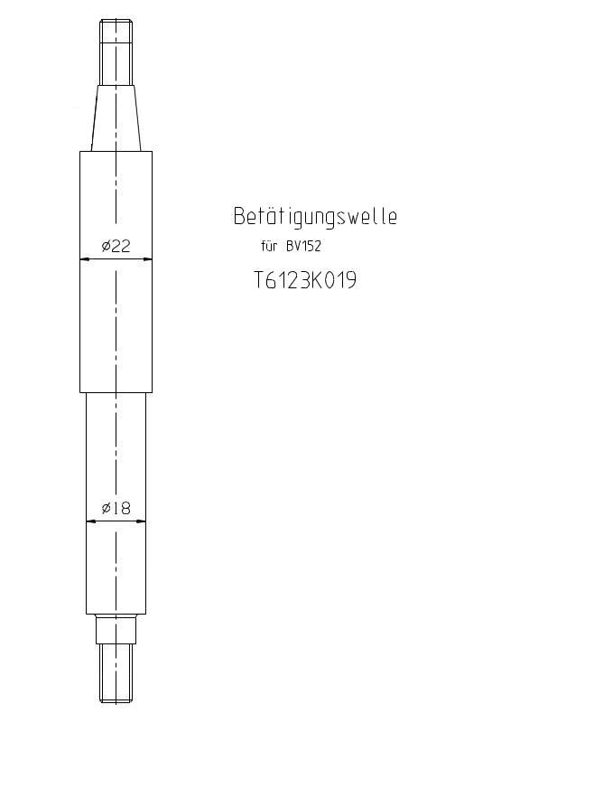 T6123K019 BV Serseg EBA 152 Betaetigungswelle KZ